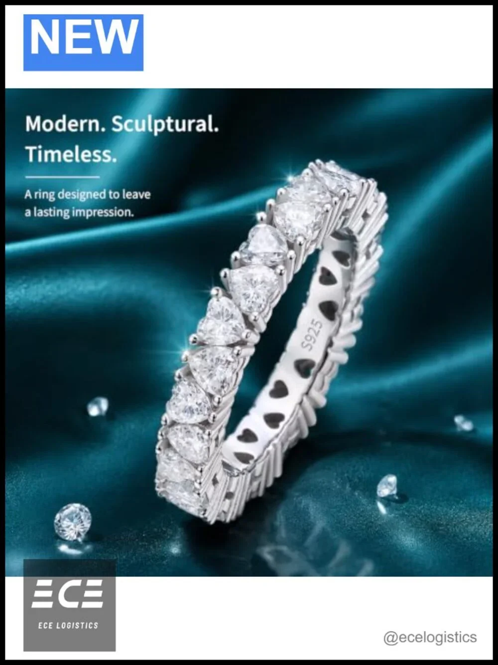 N/A moissanite eternity
